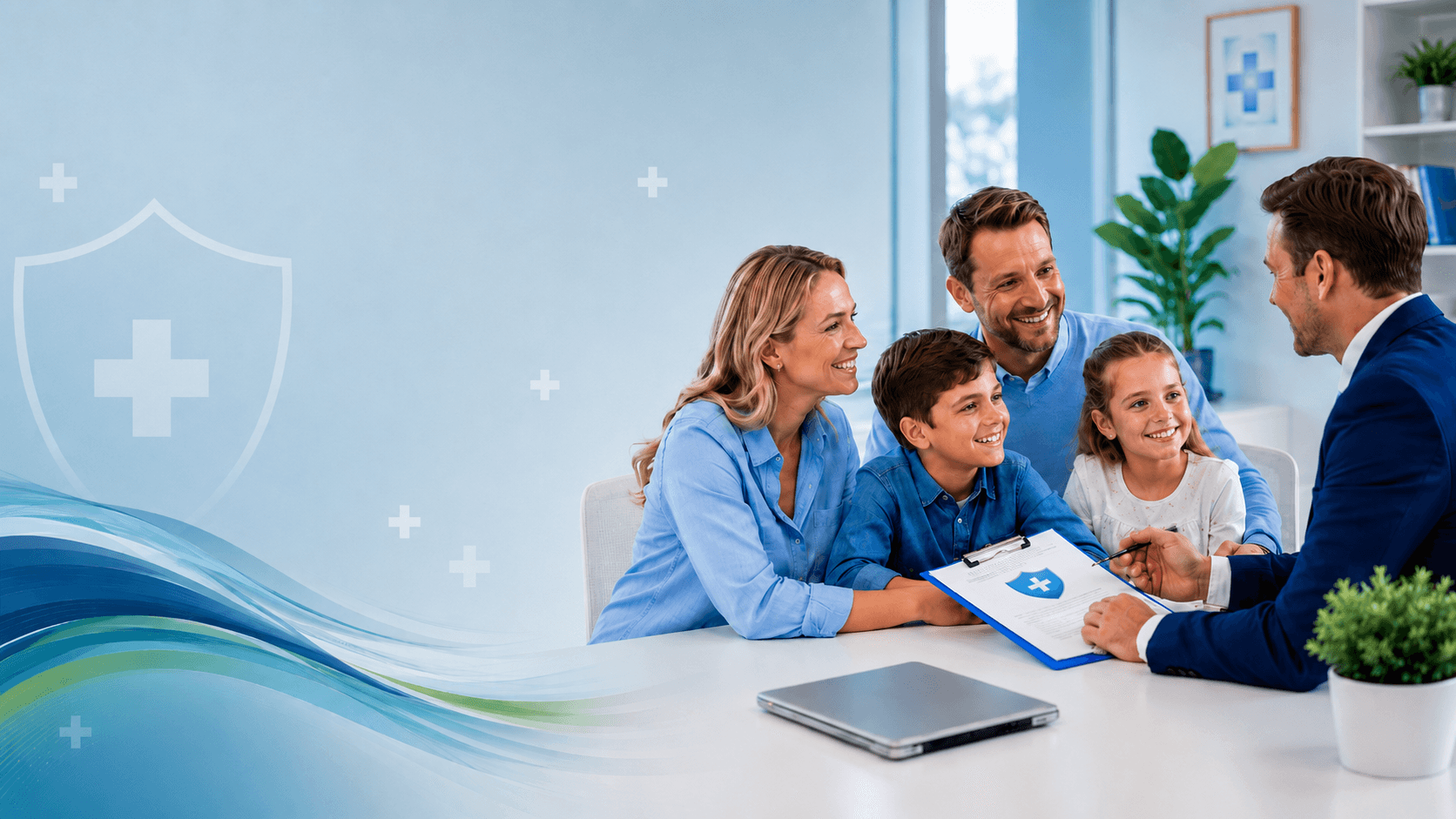 Family protected by health insurance